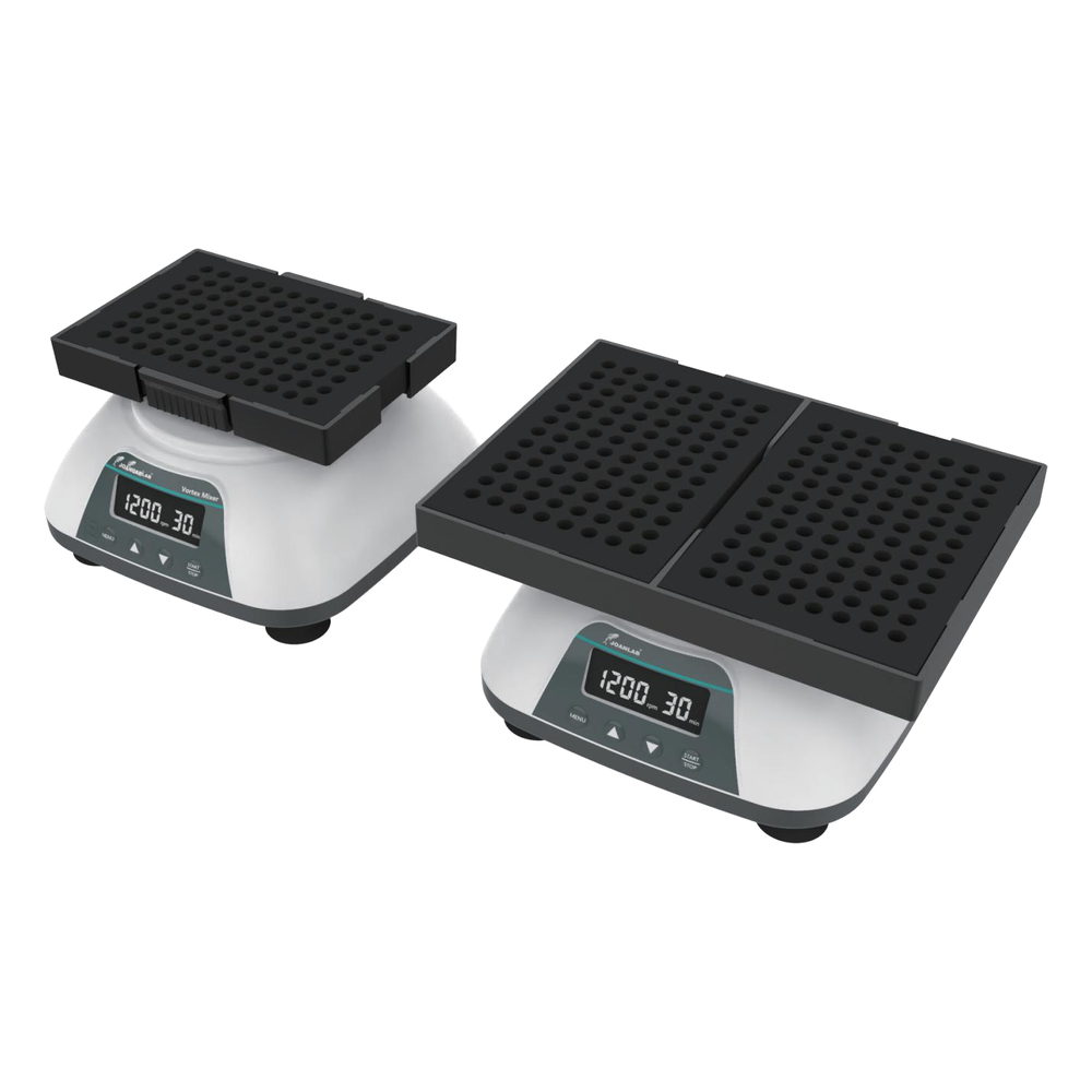 Agitador de microplacas JOANLAB · VM500-1P y VM500-2P — 1 o 2 microplacas, 100-1200 rpm