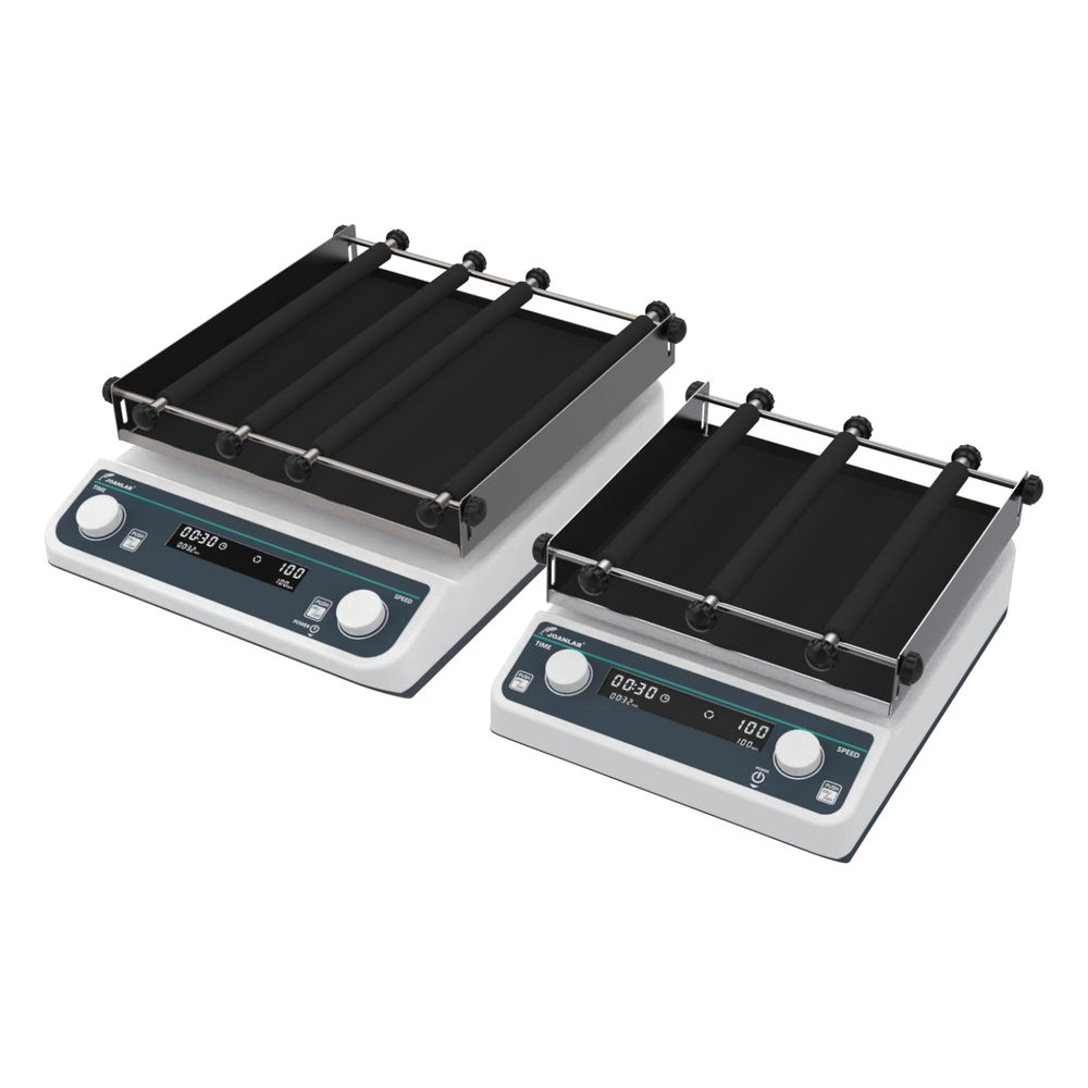 Agitador orbital JOANLAB · Serie OS-20 y OS-40 — Plataforma de 250 y 320 mm, 40-200 rpm