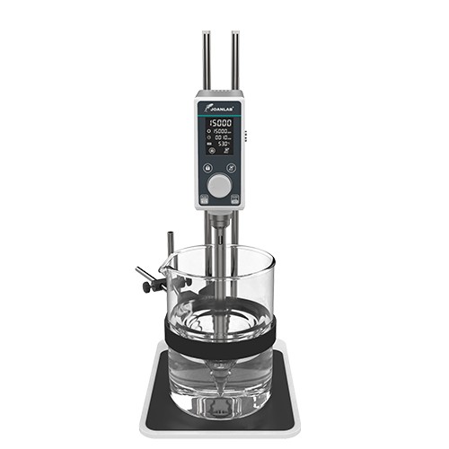 Homogeneizador de laboratorio JOANLAB · HZ-400 y HZ-500Max — 0,25-5 L, 3000-15 000 rpm