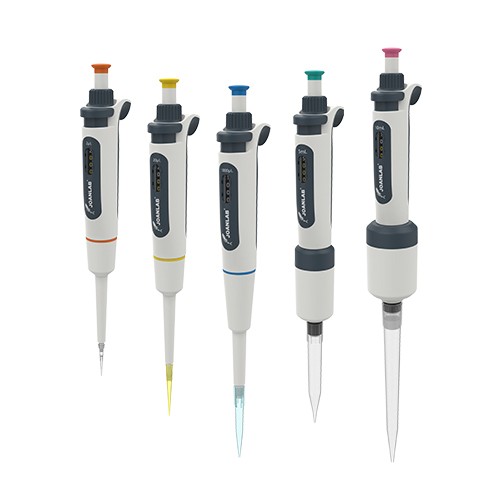 Micropipeta monocanal autoclavable JOANLAB · Serie X — 0,2-10000 µL, 1 canal